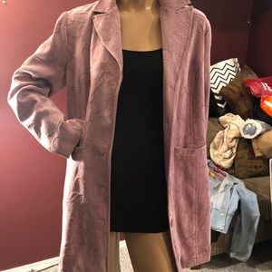 Pink mid thigh jacket